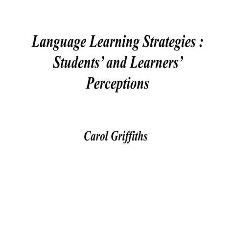 Language Learning Strategies