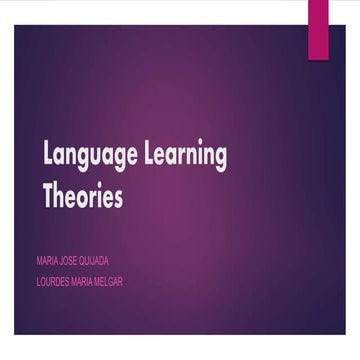 Language learning theories 