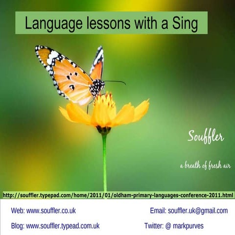 Language lessons with a sing
