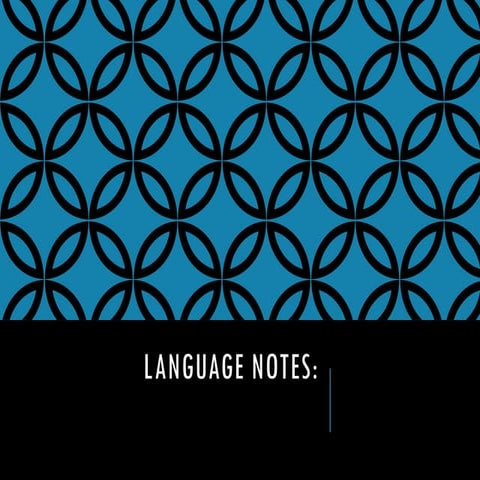 Information for teaching English language Skills 