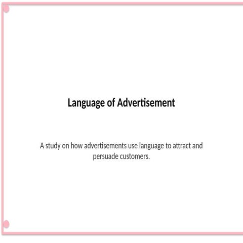 Advertising and Language | PPTX