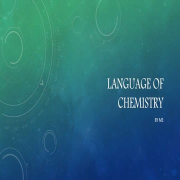 Language of chemistry