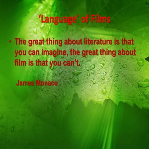 Language of  films