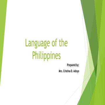 Language of the Philippines ppt