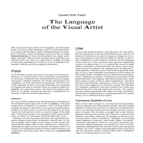 Language Of Visual Art