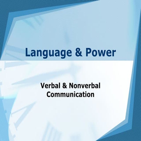 Language & power part 1