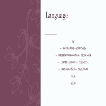 Language powerpoint | PPT