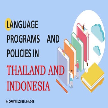 Language programs and policies in thailand and indonesia