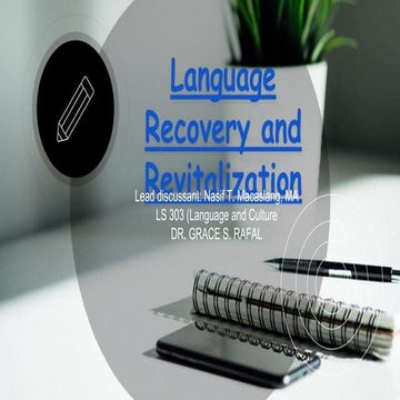 Language recovery