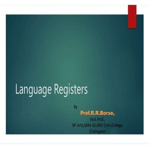 Language Register