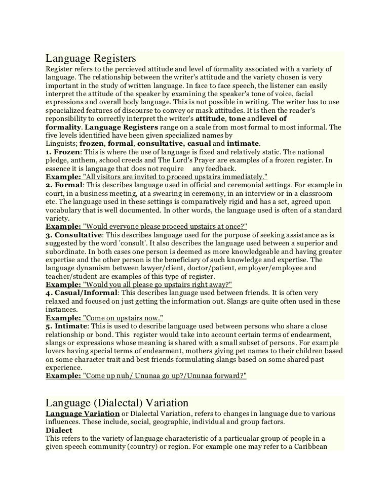 Language register examples image