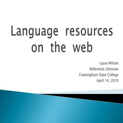 Language  resources__on__the__web
