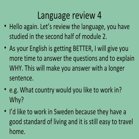 Language review 4