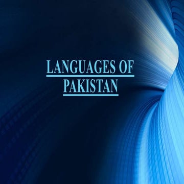 Languages of Pakistan