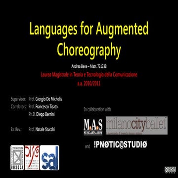 Languages for augmented choreography 