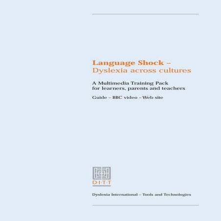 Language shock – dyslexia across cultures | PDF