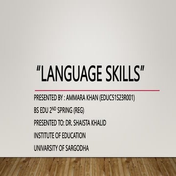 Language skills | PPTX