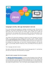 Languages used by web app development services  remotestac x