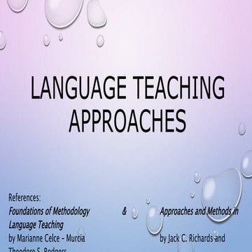 Language teaching approaches