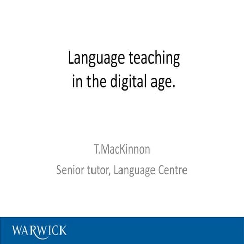 Language teaching in the digital age | PPTX