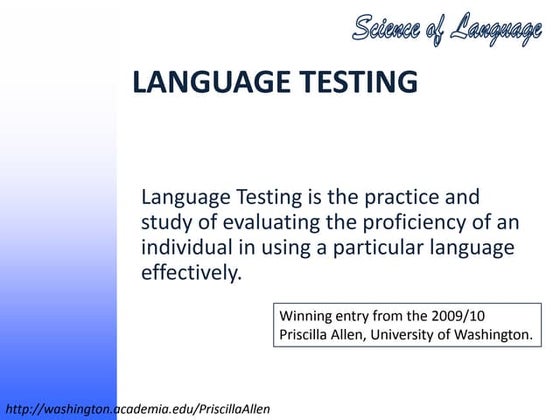 ASSESSMENT: DISCRETE POINT TEST, INTEGRATIVE TESTING, PERFORMANCE-BASED ...