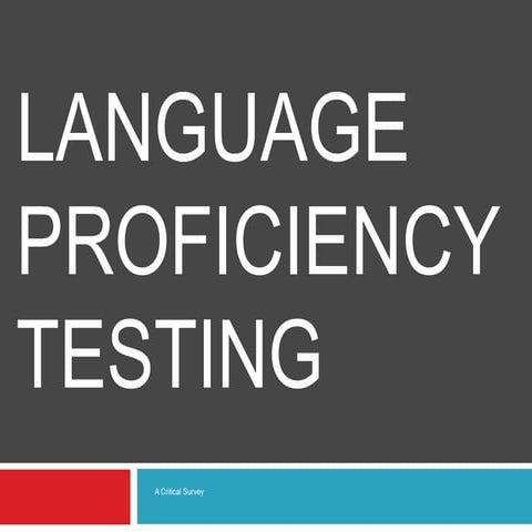 Language Testing 