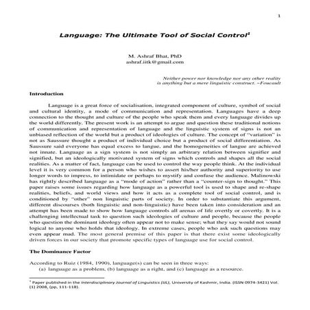 Language the ultimate_tool_of_social_control_ashraf_bhat-libre