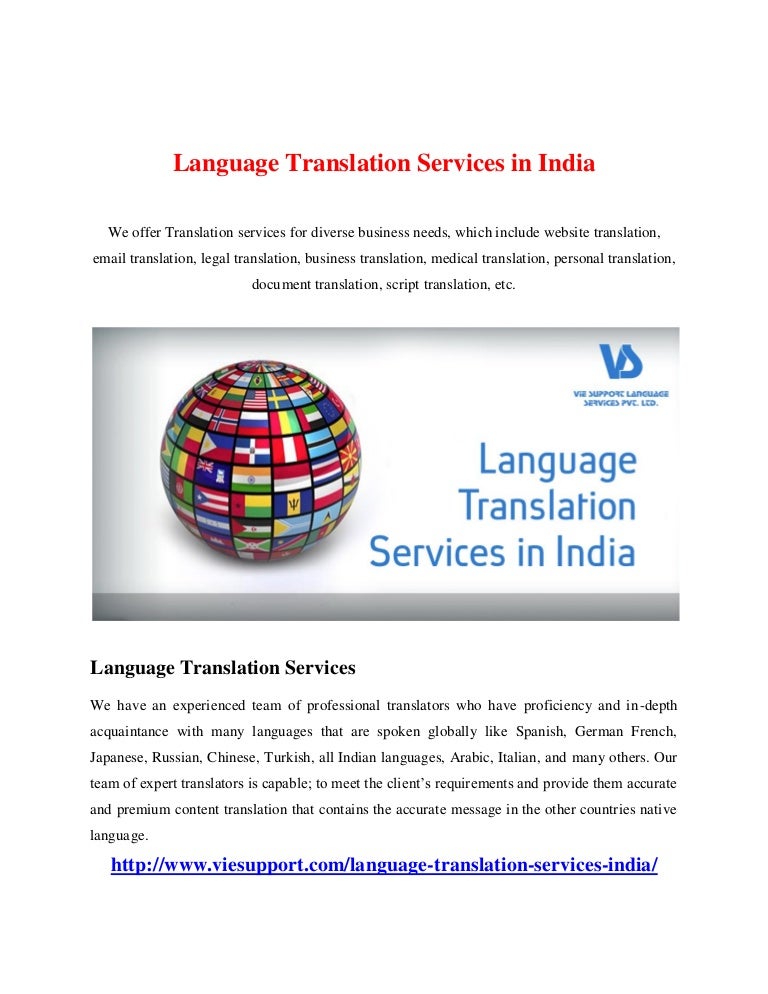 Language Translation Services in India