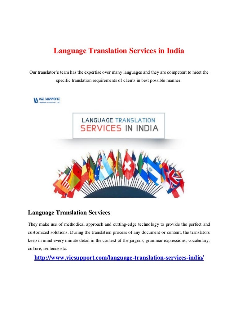 Language Translation Services in India