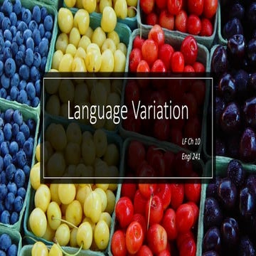 Language variation | PDF