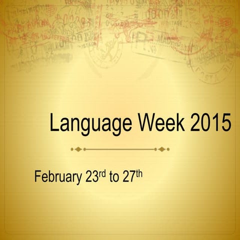 Language week 2015 