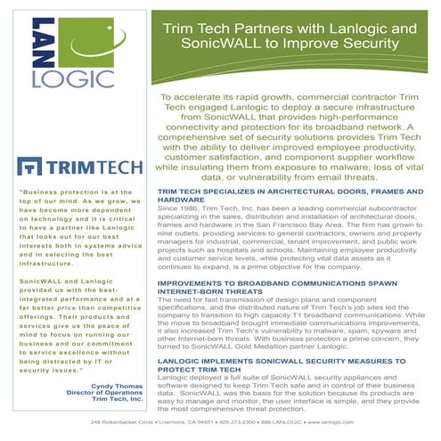 Lanlogic network-security-upgrade-case-study