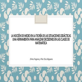 La noción del medio