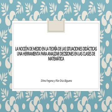 La noción del medio