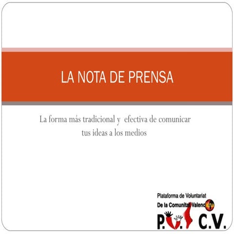 La nota de prensa | PPT