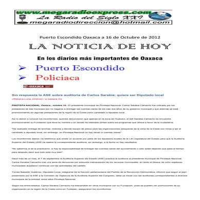 La noticia de hoy 16 10 2012