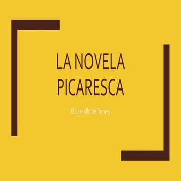 La novela picaresca