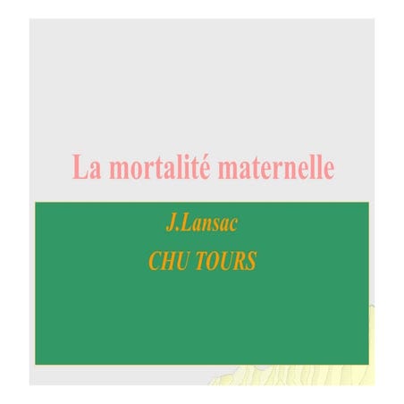 mortalite maternelle gynecologie afrique