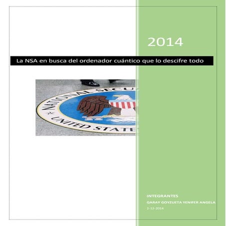 La nsa en busca del ordenador cuã¡ntico que descifre todo