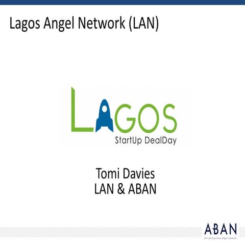 Lagos Angels Network (LAN) StartUp DealDay