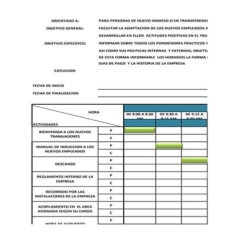 Taller 2 Plantilla de gant