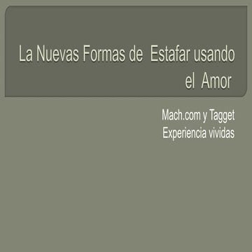 Estafa usando el amor 