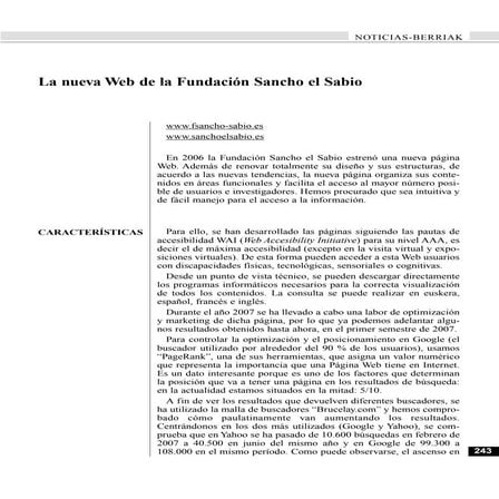La nueva web de Sancho el Sabio