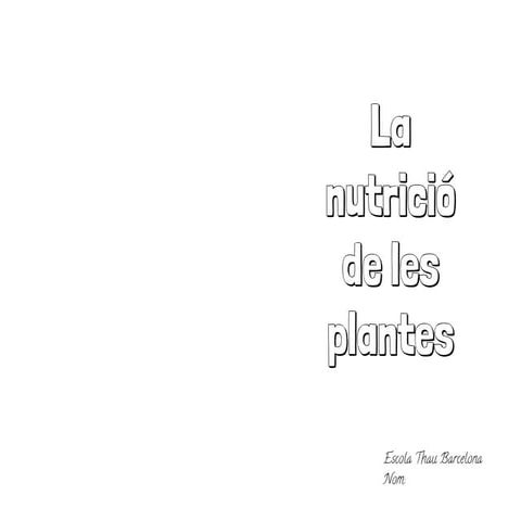 La nutrició de les plantes