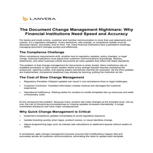 The Document Change Management Nightmare: Why Speed & Accuracy Matter ...