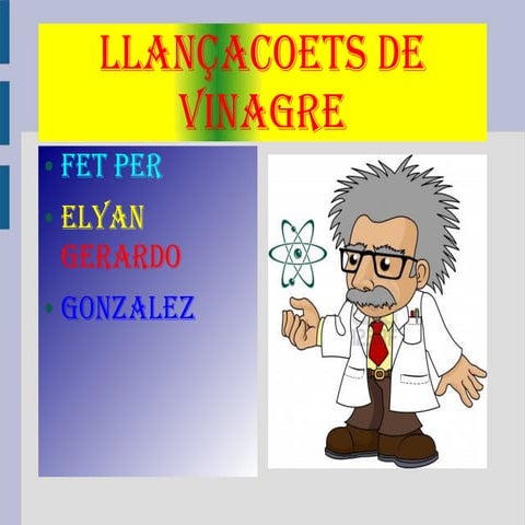 Lanza cohetes de vinagre elyan