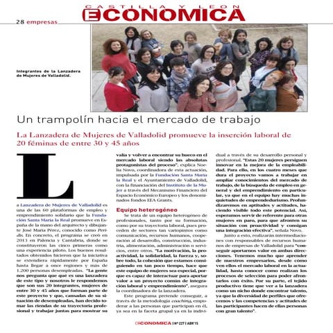 Lanzadera de Mujeres en Castilla y León Económica