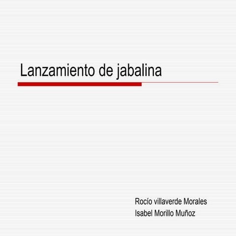 LANZAMIENTO JABALINA 2º A.