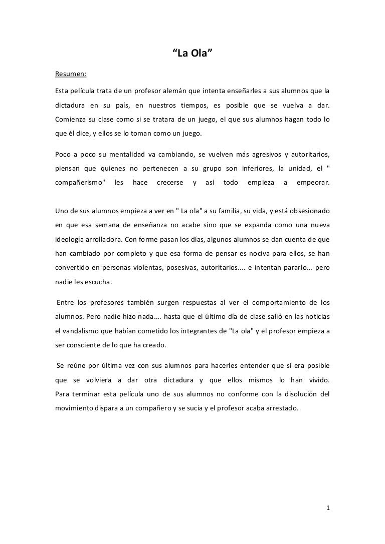 La Ola Resumen Youtube