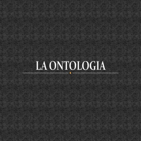 La ontologia diapositivas
